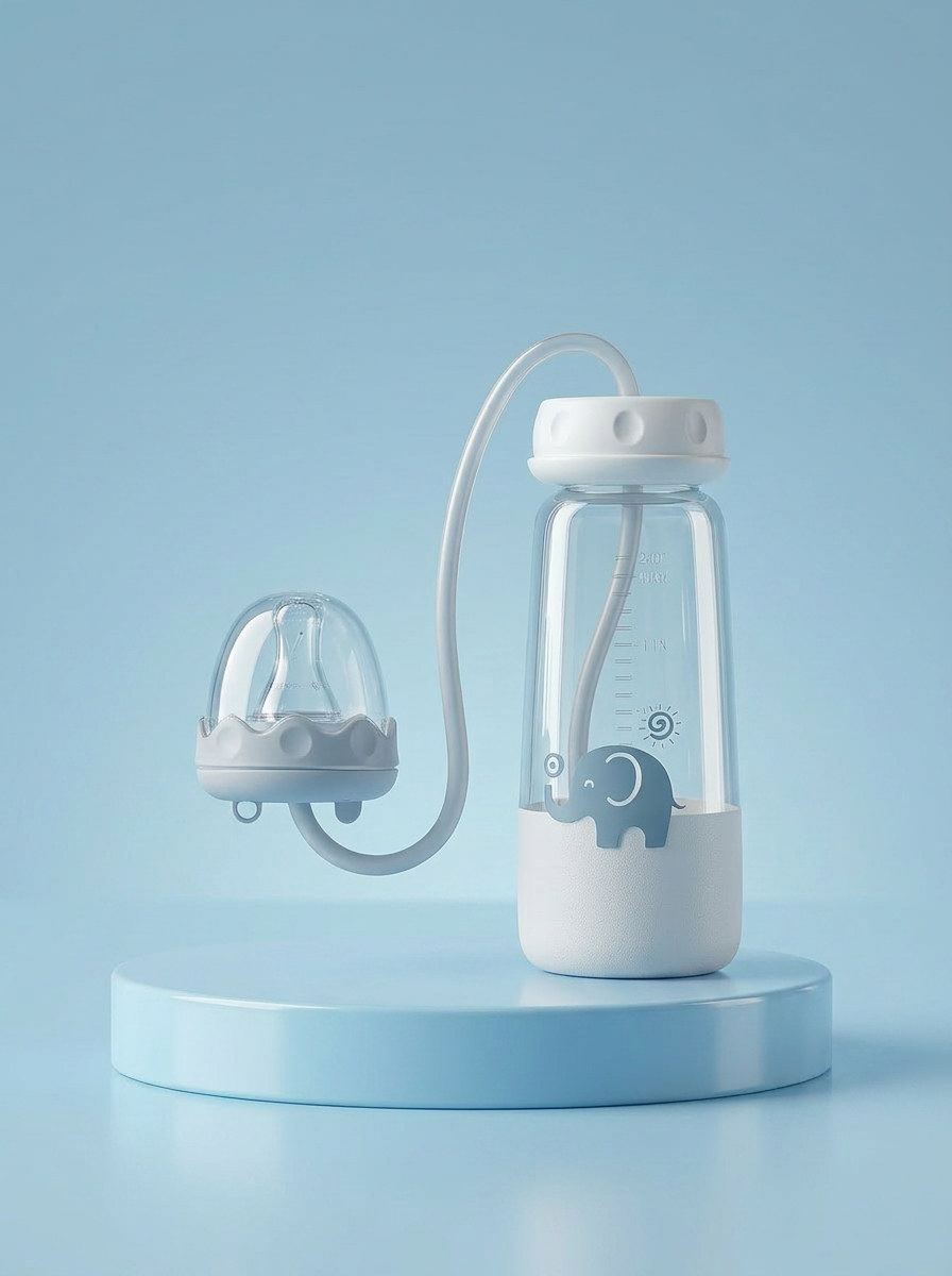 The OrbitBaby Hands-Free Feeding Bottle