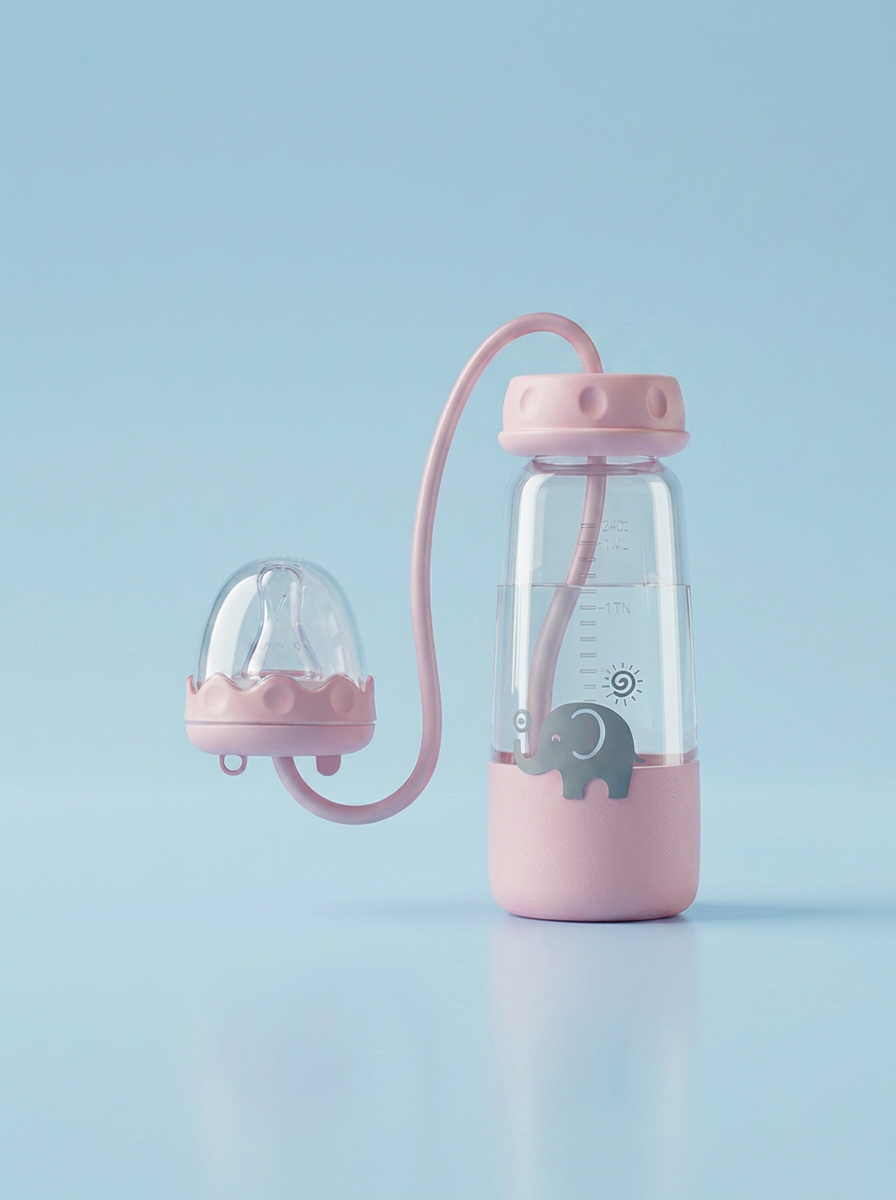 The OrbitBaby Hands-Free Feeding Bottle