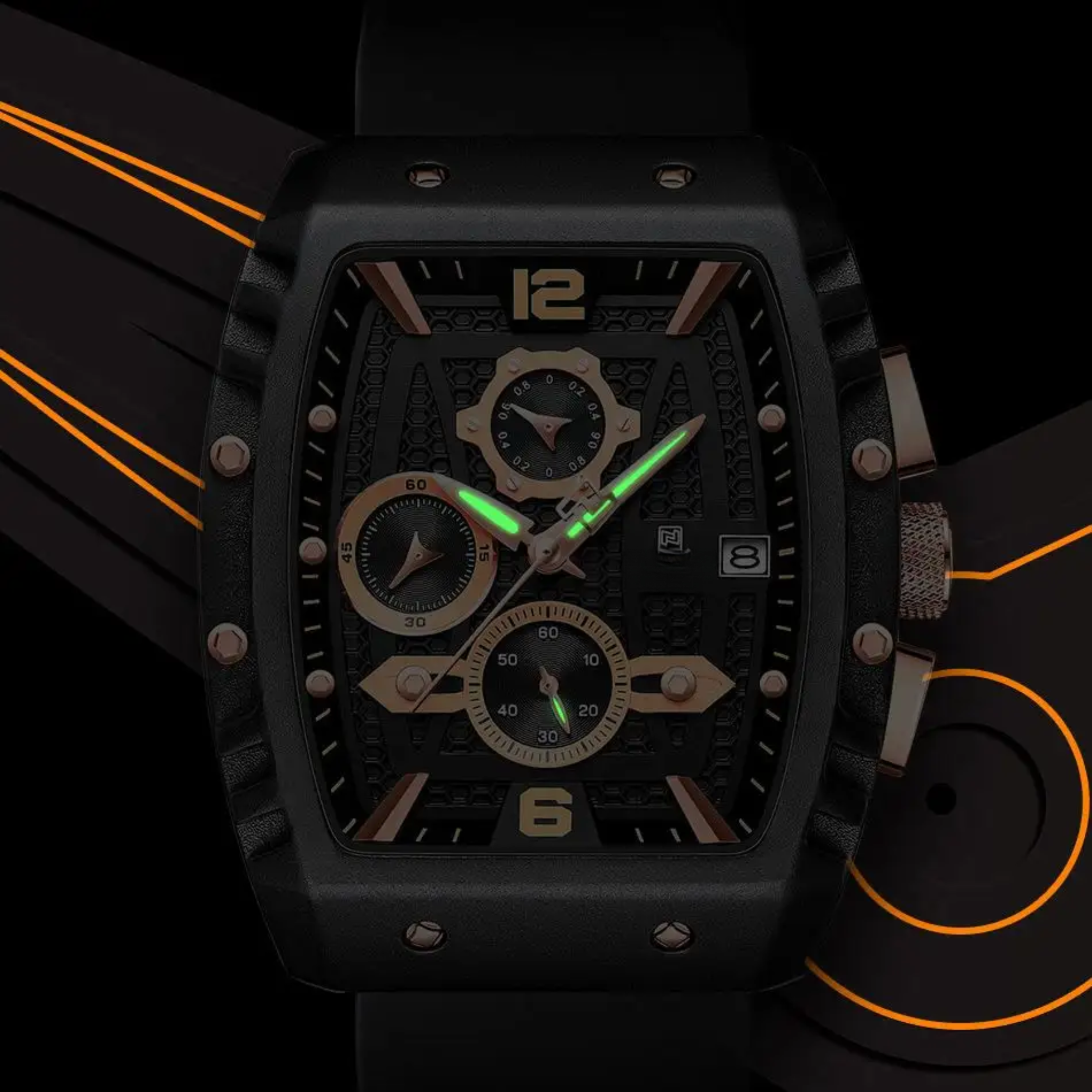 Ne-Via Mens Analogue Watch