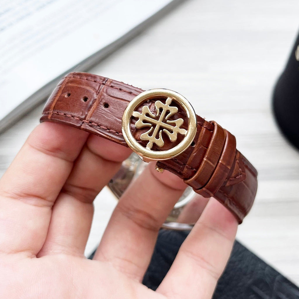PAT-EK PHILIP-PE Brown Leather Men's Analog Watch