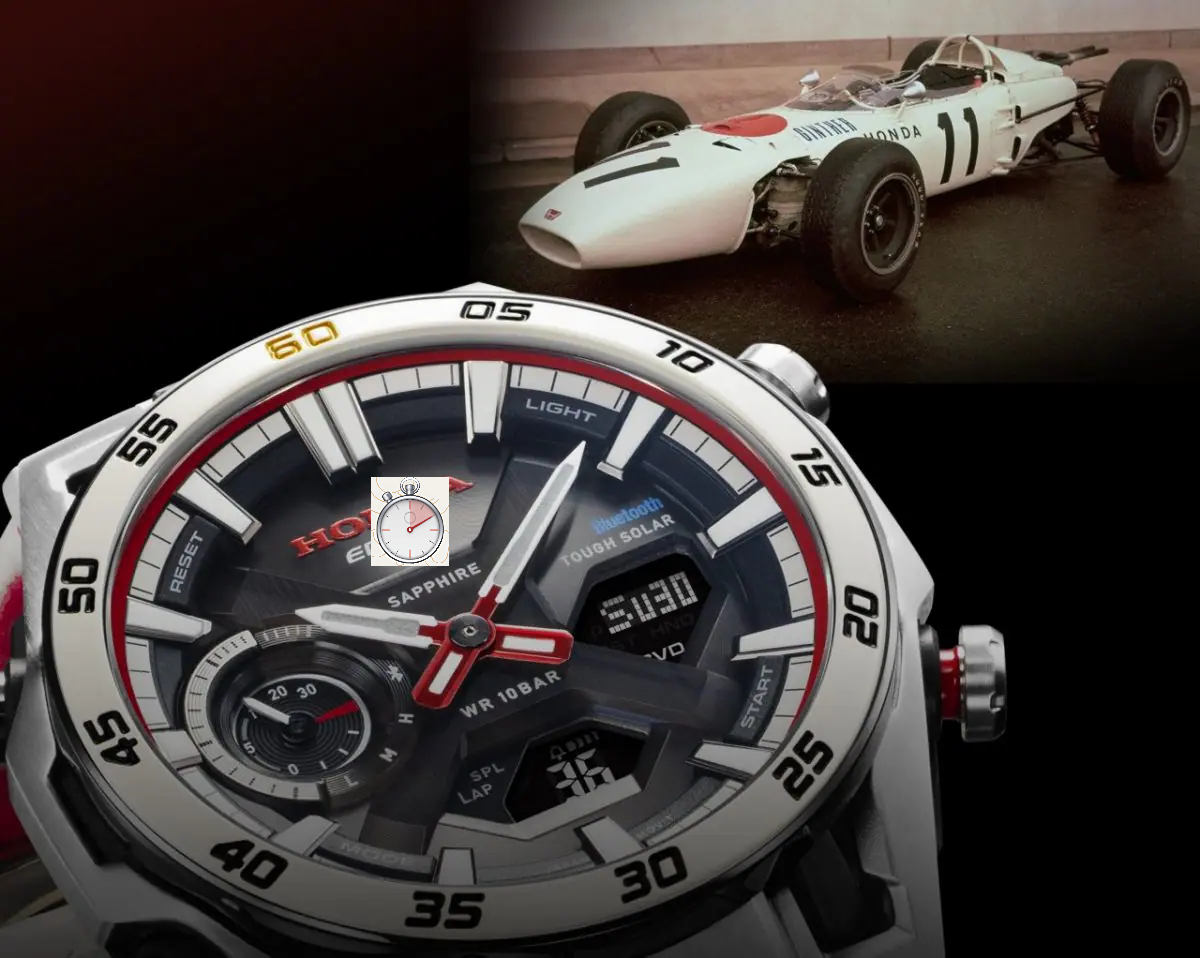 Ca-sio Edi-fice Hon-da Racing Sapphire Crystal Watch