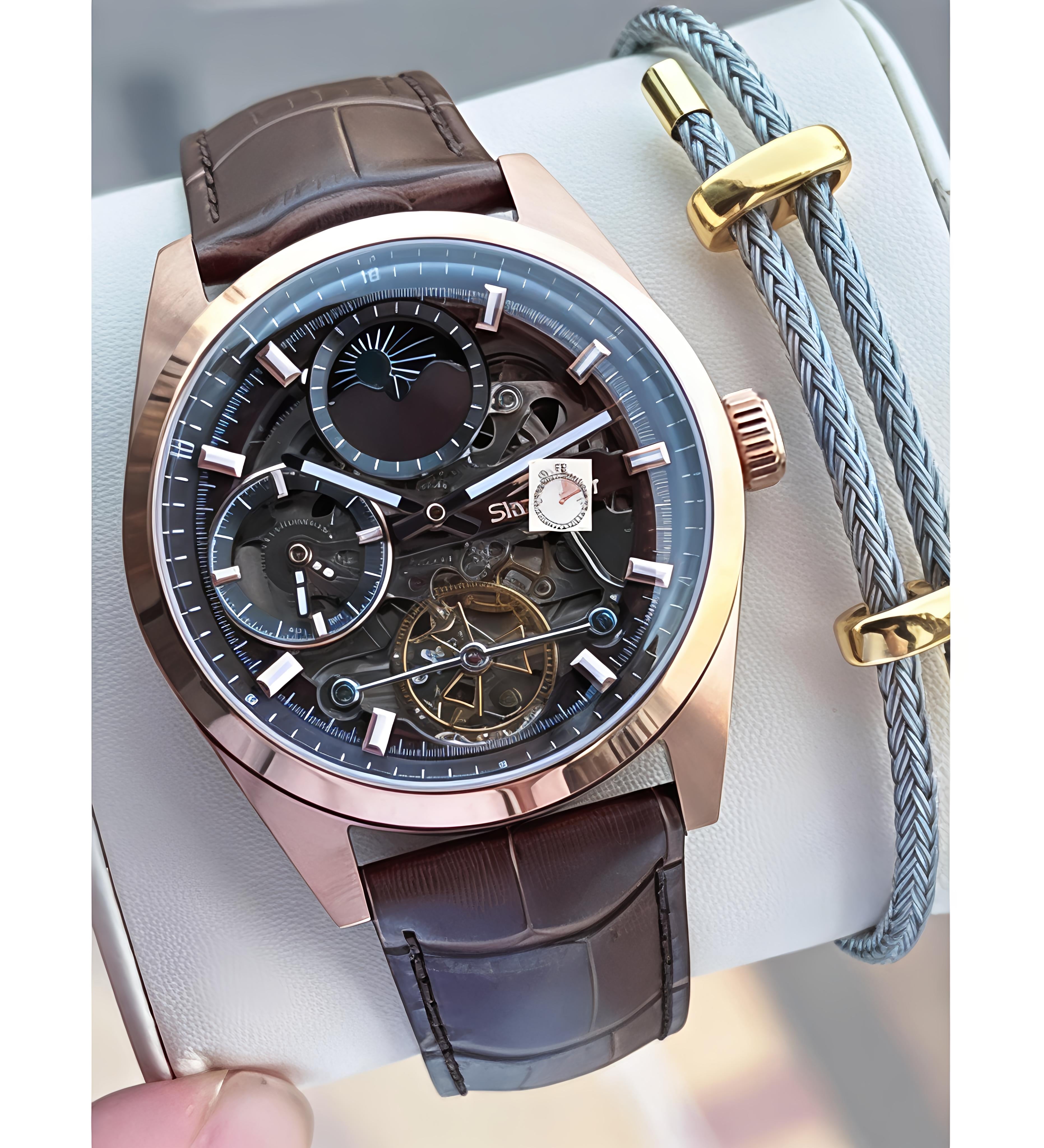 Sla-zen-ger Rose Gold Skeleton Edition Watch