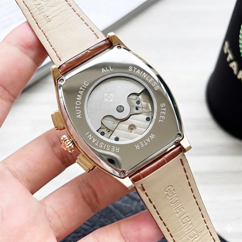 PAT-EK PHILIP-PE Brown Leather Men's Analog Watch